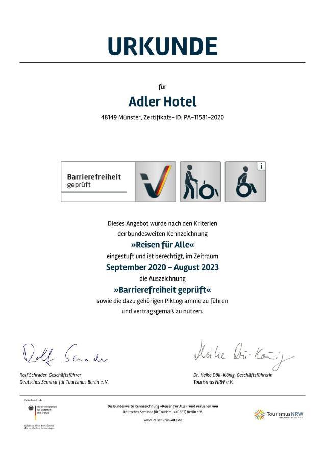 Hotel Adler Münster Exterior foto